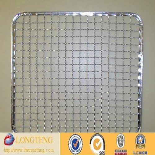 indoor mini portable barbecue mesh/ bbq grill wire mesh/crimped barbecue wire mesh