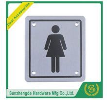 BTB SSP-012SS Public Stainless Steel Round Female Toilet Sign Plate