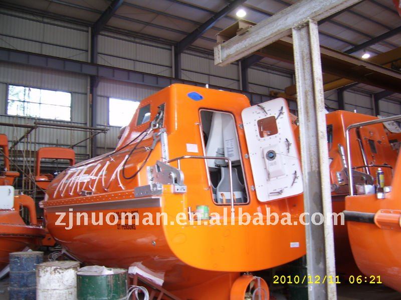 Solas freefall lifeboat china F.R.P Totally enclosed lifeboat