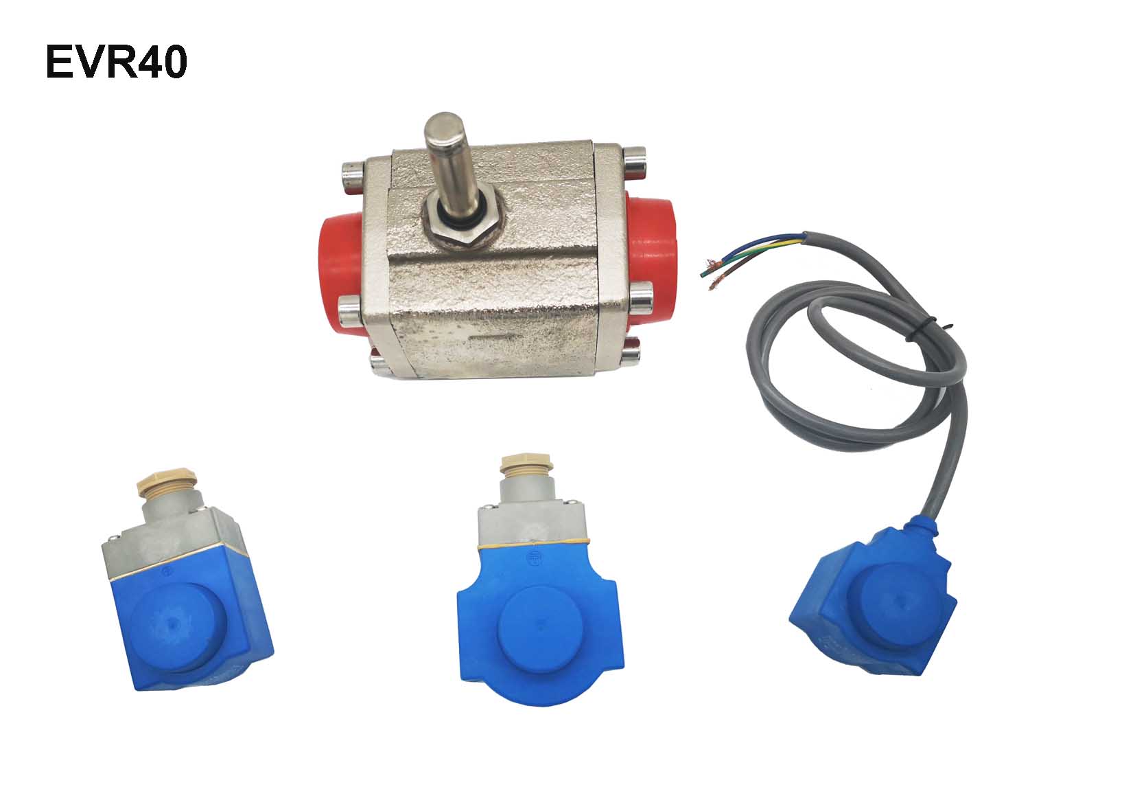 Cast iron AC220V/24VDC EVR40 Ammonia refrigeration solenoid valve in cooling system