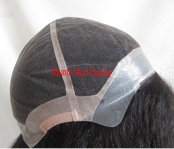 Brazilian Hair Human Hair Type and Toupee Type women toupee,polyurathane base wig