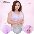 Sutiã floral do laço das mulheres lingerie sem fio