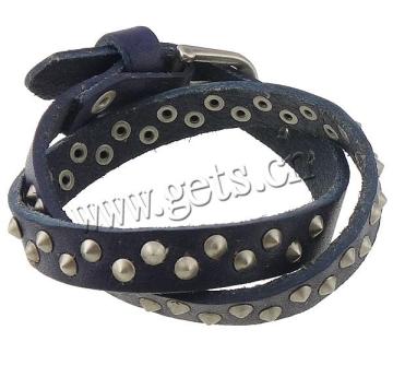 Gets cowhide black 3 strand clasp