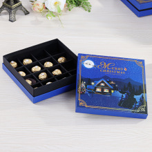 Chokladförpackningspapper anpassad blå tryffel presentlåda