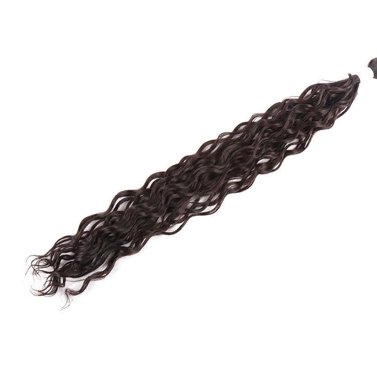 High Temperature Fiber Human Hair Quality French Wave Synthetic Remy Weft Hair Extensions