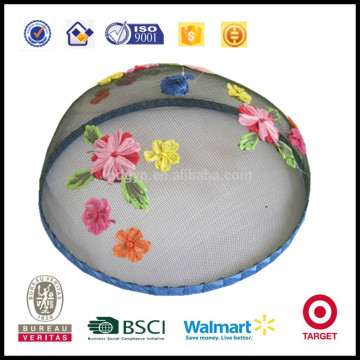 china style embroidered mesh dome food cover