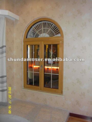 MOSER German style wooden window-Bathroom window-windows with built in blinds-louvered window