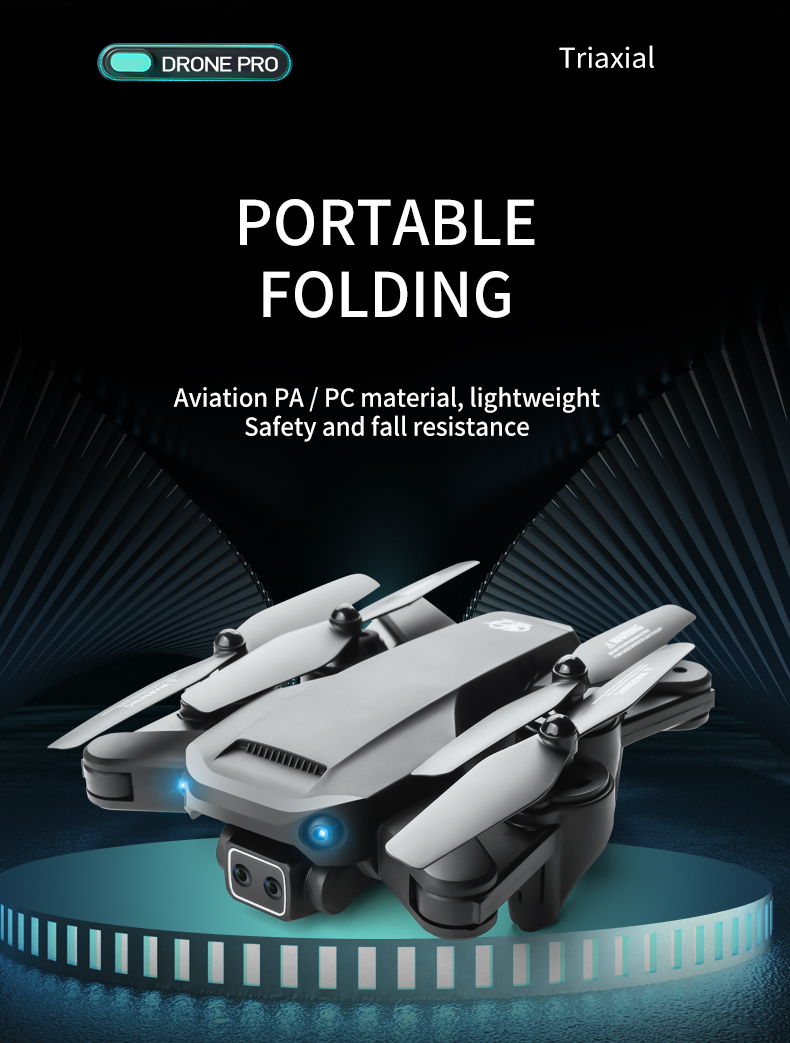 CSJ S186 Drone With 4K Photography Optical Flow Positioning 3-Sided Obstacle Avoidance Foldable Quadcopters Toys