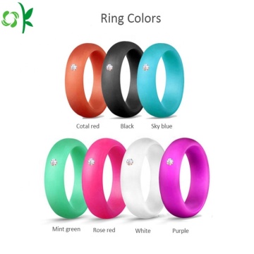 Fashion Silicone Ring With Diamond for Wedding