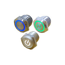 25mm tri-kulur LED tal-metall pushbutton switch switch