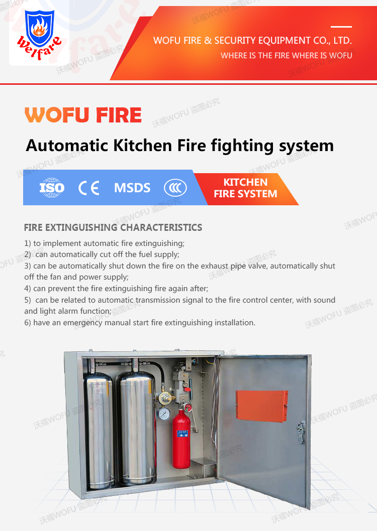 Double Cylinder Kitchen Fire-fighting suppression system