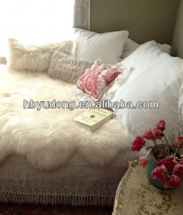 brown tipped sheepskin bed mats