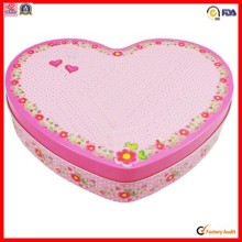 unique wholesale decorative heart shaped tin box