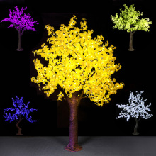 IP65 LED PVC Gingko Biloba Cherry Blossom Tree Light - Factory Wholesales in Pink, Yellow, Green for Outdoor Christmas