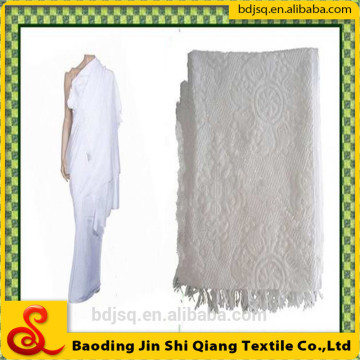 wholesale moslem umrah towel 100% cotton jacquard ihram towel haji towel