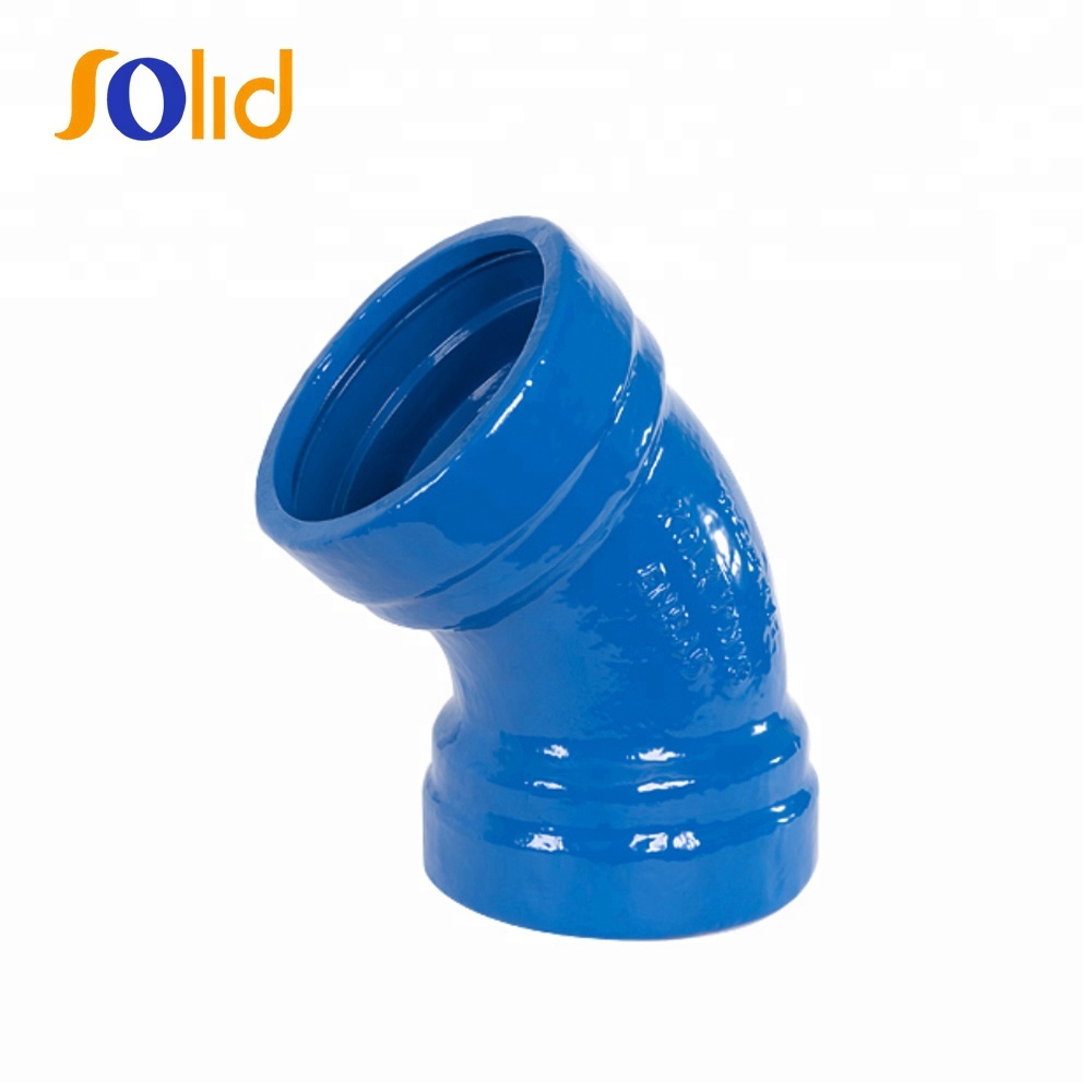 Ductile Iron Tyton Joint Pipe Fittings Double Socket 90 Degree Bend