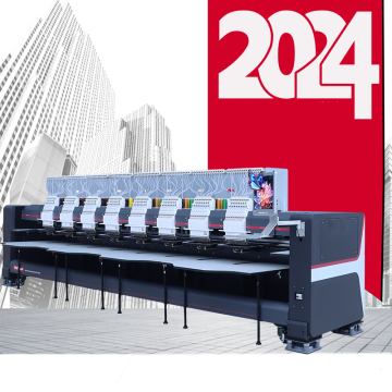 8-Head Commercial Embroidery Machine for Caps and 3D Logos