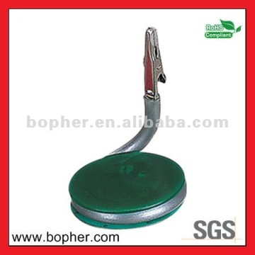 novelty round plastic card stand clip