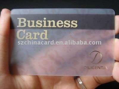 Transparent CR80 PVC Plastic Card