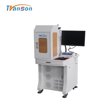 Enclosed fiber laser machine with desk and computor