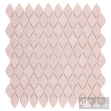 Pink glass tiles bathroom