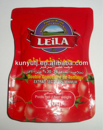 Tomato paste in sachet