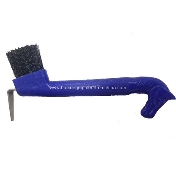 Horse Hoof Pick with Plastic Handle and Brush