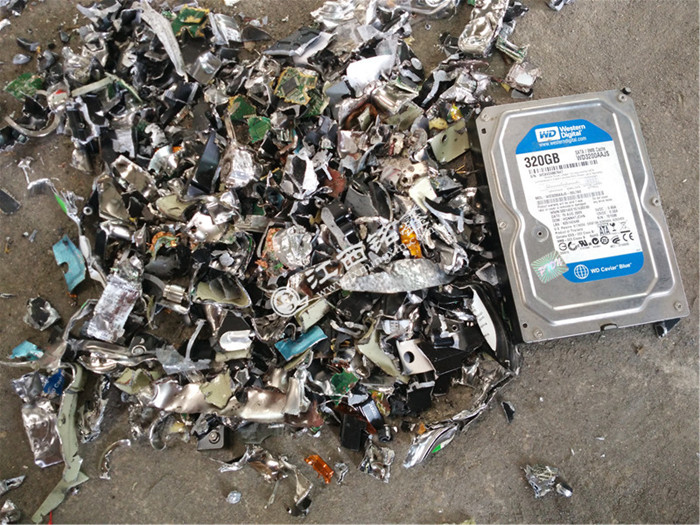 hard drives after shredding