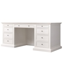 French Provincial White Stain Wooden Home Office Desk