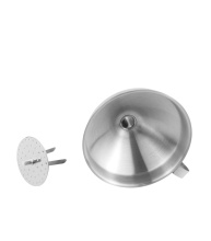 304 Stainless Steel Funnel Wine Funnel Kitchen Filter Set with Mesh