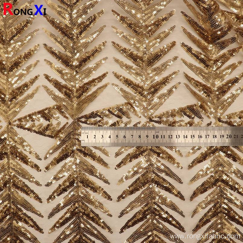 New Design Sequin Stretch Fabric With High Quality