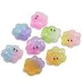 100 unids / lote Kawaii Glitter Nube Forma Planar Resina Craft Flatback para Álbum de Recortes Diy