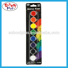 Non-toxic 8 colors acrylic paints in blister card