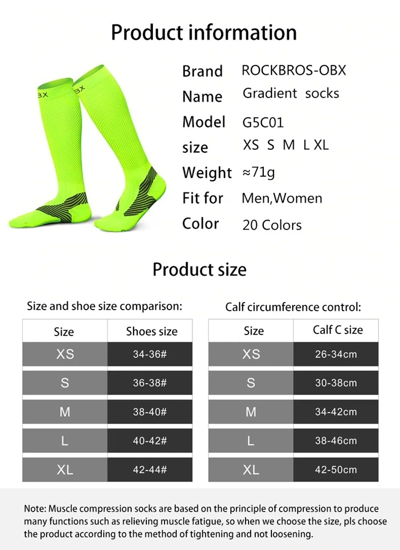 Sport Cycling Socks Elasticity Men Women Socks Breathable Quick-Drying Running Stockings Gradient Compression Socks