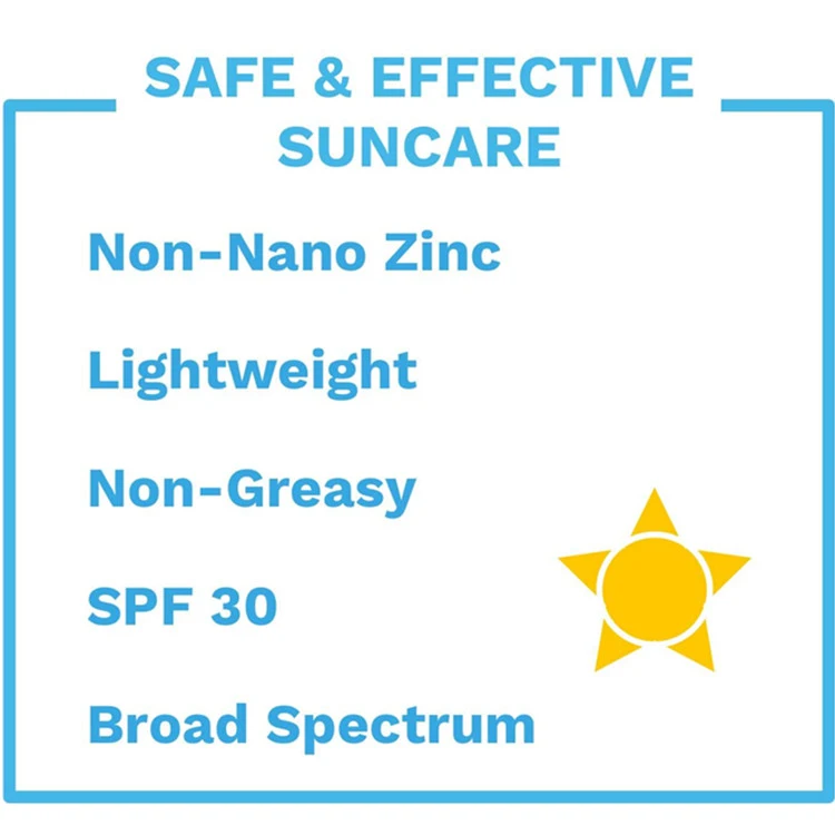 Natural Mineral Broad Spectrum UVA UVB Protection Sunscreen SPF 30