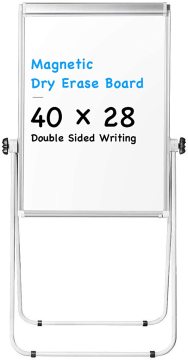 Double Sided Adjustable Flip Chart Easel for Presentation
