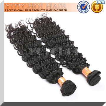 Hot selling cheap brazilian hair weaving 18 inch	deep wave