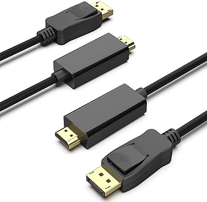 DisplayPort to HDMI 6 Feet Gold