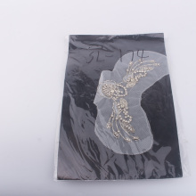 Large White Flower Lace Applique Rhinestone Sequin Embroidery Collar Work Patch