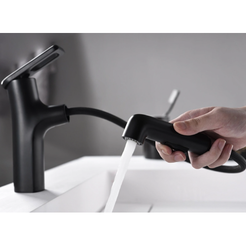 Pull-Out Faucet In Black Smooth Finish