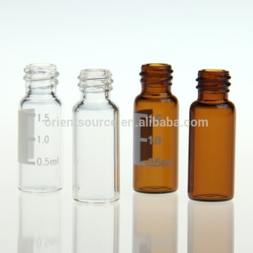 Cyberlab 9 mm Screw Top Amber Glass Vials, 1.5/2.0ml for HPLC/GC, USP Type 1 with White Si/Red PTFE Septa