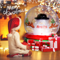 Χριστουγεννιάτικη κρυστάλλινη μπάλα φουσκωτά υπαίθρια διακοσμήσεις