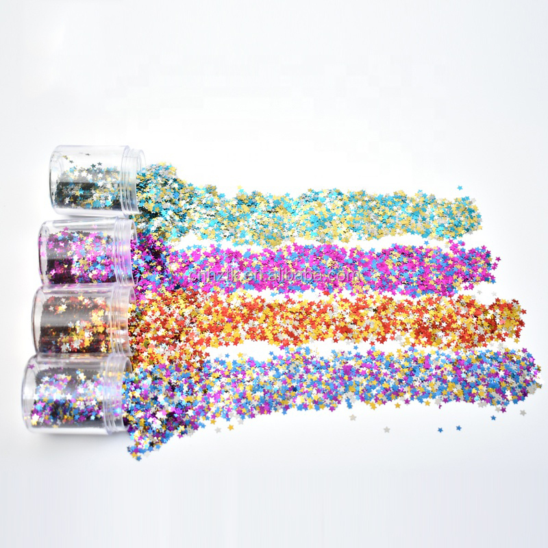 Nail bulk Glitter colorful stars Glitter for craft decoration mixed chunky Glitter for body