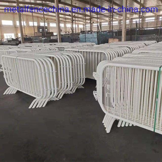 Hot Dipped Galvanized Then Painted White Crowd Control Barrier for Qatar.