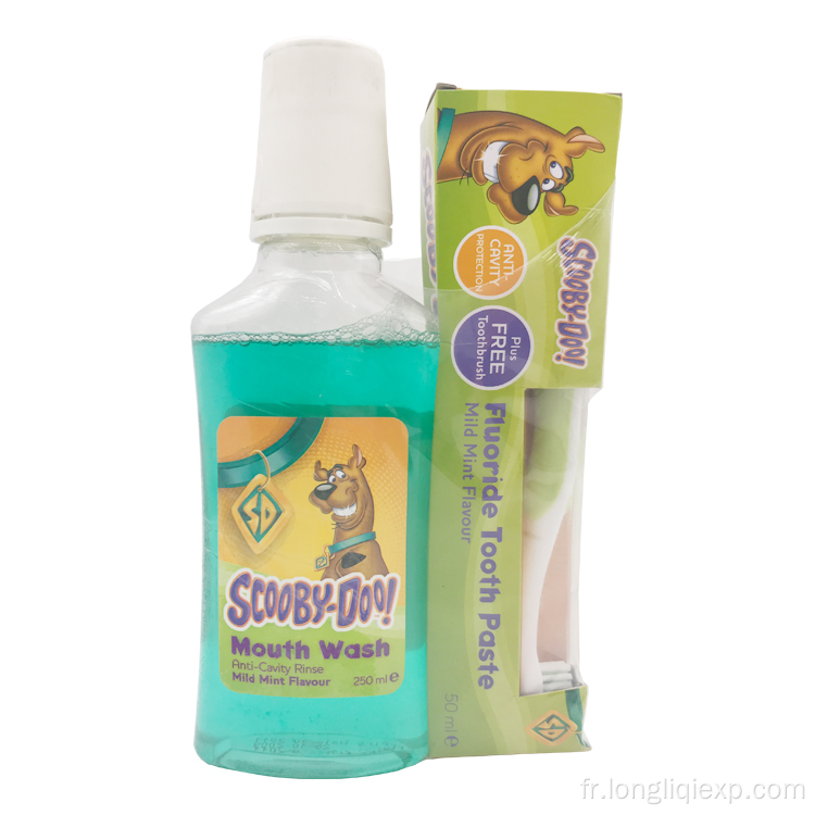 Pâte dentifrice fluorée Rinçage anti-carie pour enfants Nettoyage de la bouche
