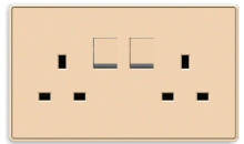 two gang square socket with switch