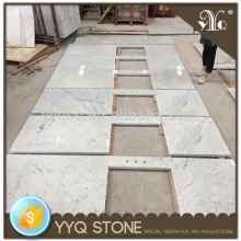 White marble bianco carrara hotel vanity