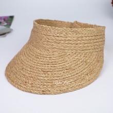 Wholesale stylish lady hats raffia straw sun visor cap