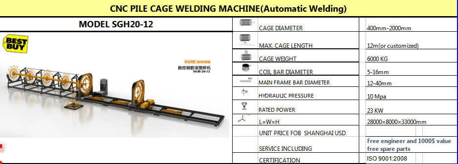 Concrete Reinforcing Pile Cage Welding Machine