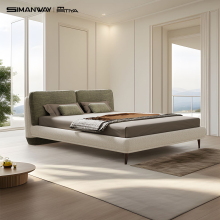 Upholstered Double Beds with Solid Wooden Frames - Luxury Italian Furniture